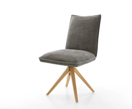 Jídelní židle Lelio-Flex bouclé měkký tmavě béžová dřevěná