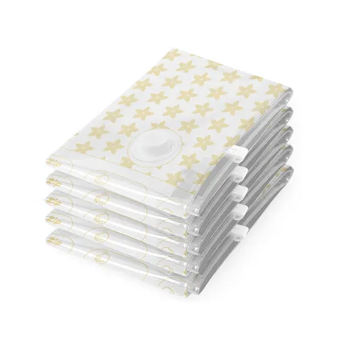 Sada 5 ks vakuových úložných pytlů Compactor Compress L 100 l, vanilka