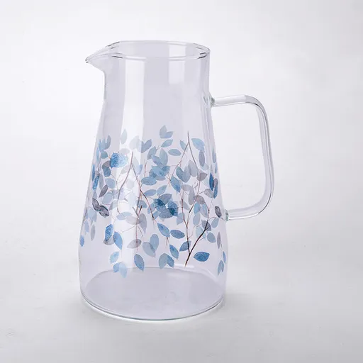 Skleněný džbán MODRÉ KVĚTY 1450 ml