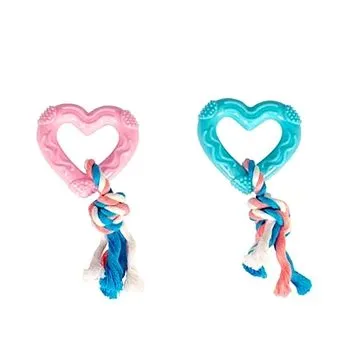 DUVO+ Srdce pro štěňata žvýkací 14 cm mix barev (5414365318390)