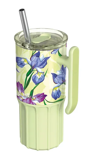 Termohrnek Umi s brčkem, 720ml, Quokka, green tea