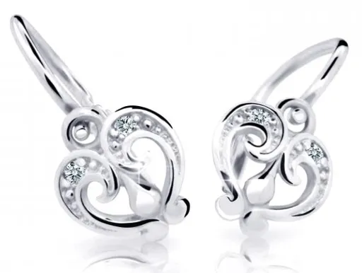 Cutie Diamonds Něžné dětské náušnice z bílého zlata s brilianty DC2211-10-00-X-2
