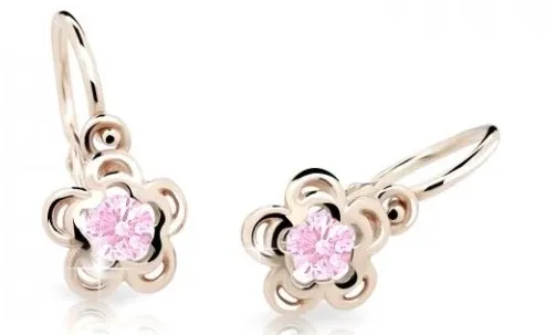 Cutie Jewellery Dětské náušnice z růžového zlata C2204-10-X-4 růžová
