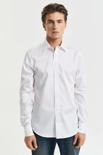 KOŠILE GANT SLIM SATEEN SHIRT WHITE