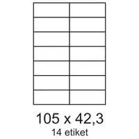 Etikety 105x42,3mm 2řadé 14etiket na archu 100listů Smartline