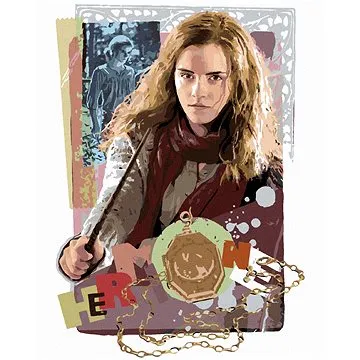 Zuty - Malování podle čísel - KARTA HERMIONA GRANGER (HARRY POTTER), 40x50 cm, vypnuté plátno na rám (HRAmmb00017nad)