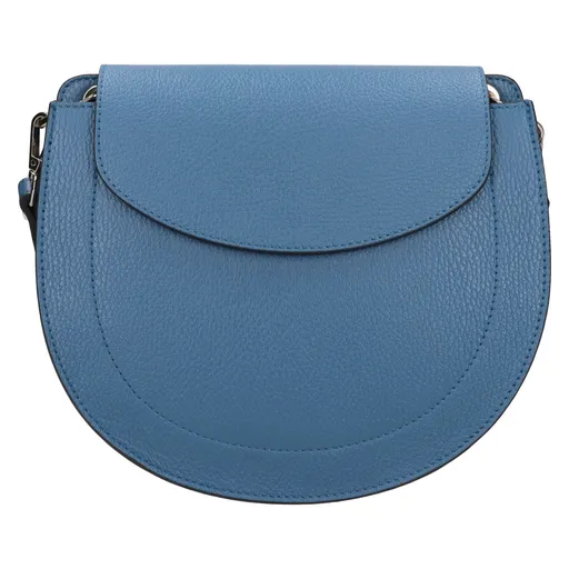 Dámská kožená crossbody kabelka Italia Locita - modrá