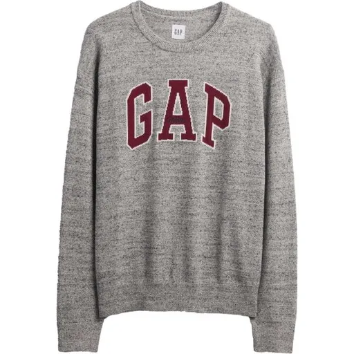 GAP V-INTX GAP ATHLETIC INTARSIA RLXD CREW Pánský pletený svetr, šedá, velikost