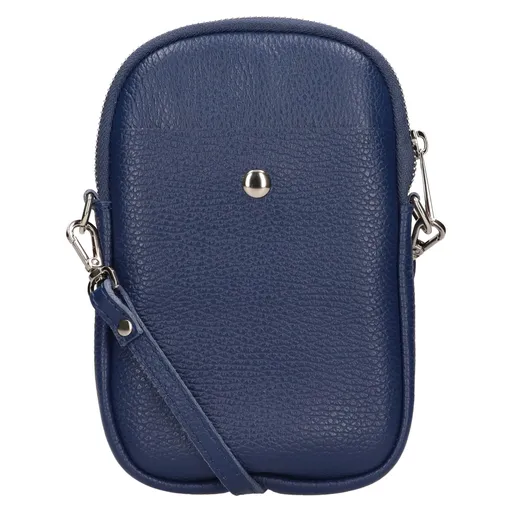Dámská kožená kabelka na mobil a doklady Italia Monea - tmavě modrá