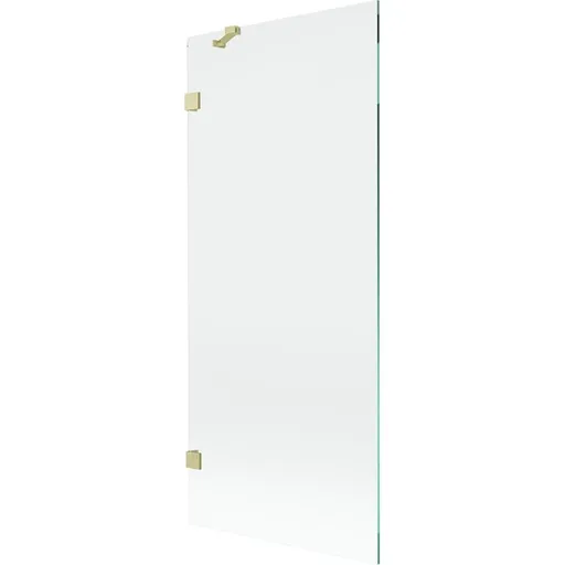 MEXEN/S Lunar vanová zástěna FIX 80 x 150, transparent, zlatá kartáčovaná 897-080-000-55-00