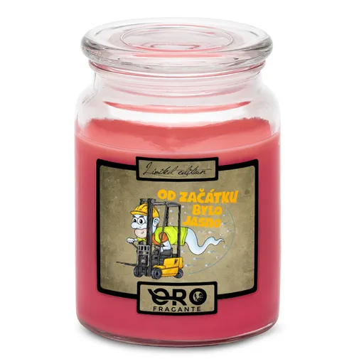 Svíčka Skladnická spermie (Vůně svíčky: Višně v čokoládě)