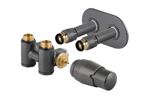 HOPA THERMCOMB-SET, středový ventil (Z4K) s připojením pro elektrickou tyč Barva Anthracite, Varianta Pravá RDTHERMCOMSETRA
