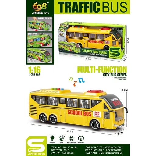 Alltoys Autobus školní žlutý 1 : 16