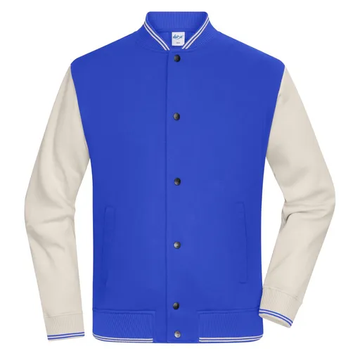 James & Nicholson (Daiber) Dvoubarevná mikina College - Královská modrá / pískovcová | 2XL