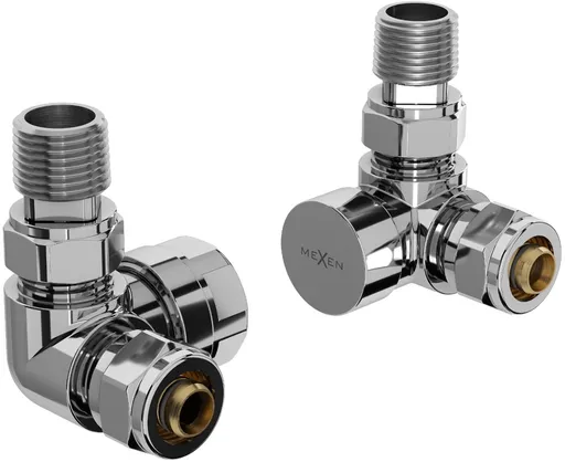 MEXEN Axiální radiátorové ventily, chrom W903-000-01