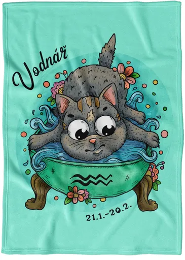 Deka Kočičí znamení – vodnář (Podšití beránkem: NE)