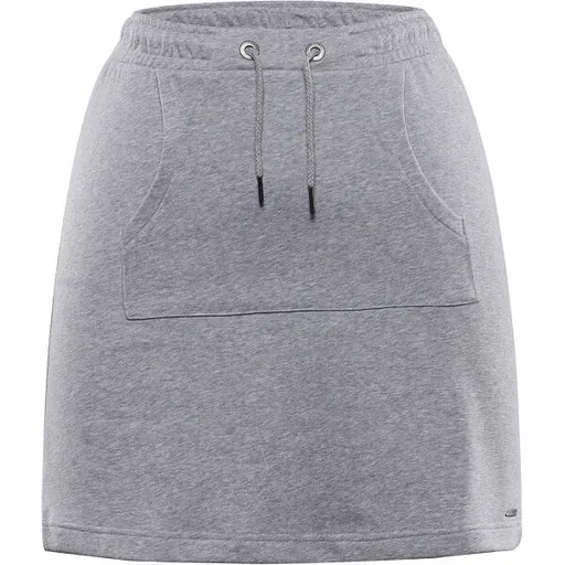 ALPINE PRO HOFRA Dámská letní sukně v délce nad kolena, šedá, velikost
