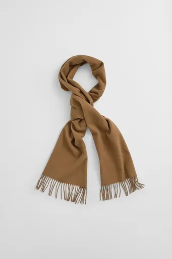 ŠÁLA GANT UNISEX. WOOL SCARF WARM KHAKI