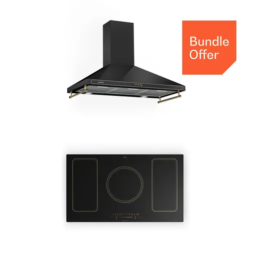 Klarstein Victoria 90 Duo Set indukce, 90 cm, indukční varná deska, digestoř