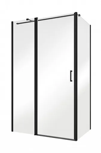 BESCO Pevná stěna EXO-CH BLACK Barva rámu Černá, Rozměr A 100, Rozměr C 190, Směr zavírání Univerzální Levé / Pravé, Výplň Čiré bezpečnostní sklo 6 mm BCEXOCH100BC