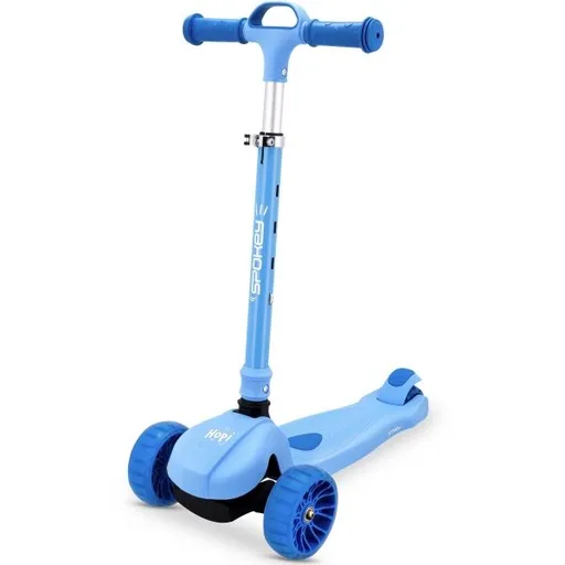 Spokey HOPI Dětská skládací tříkolka se svítícími kolečky, světle modrá, velikost