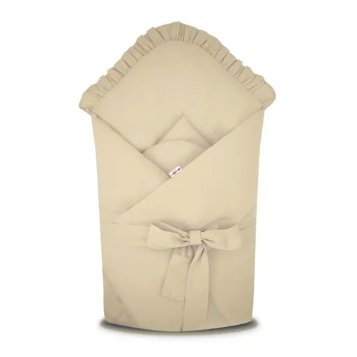 Baby Nellys Rychlozavinovačka s volánkem a stuhou Royal - béžová, Baby Nellys