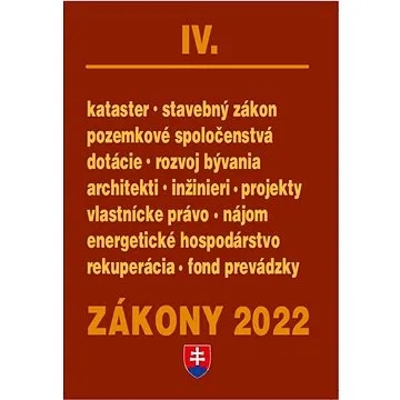 Zákony IV 2022 – stavebné zákony a predpisy (978-80-8162-220-5)