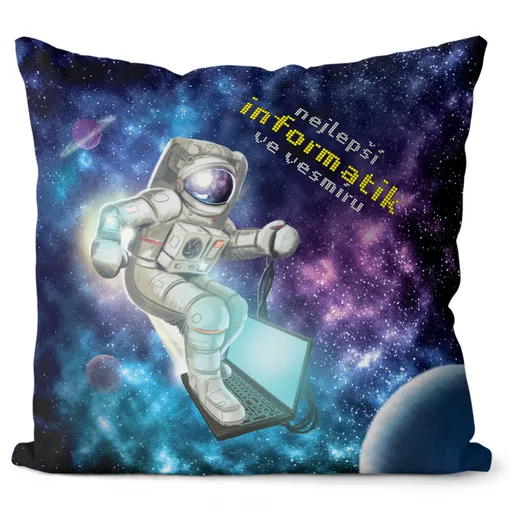 Polštářek Nejlepší informatik / informatička (Velikost: 40 x 40 cm, Typ: pro muže)