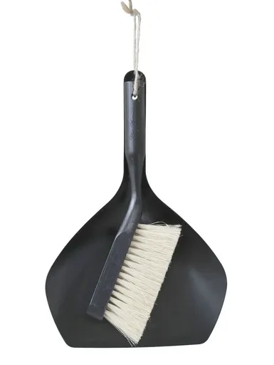 Smetáček s černou kovovou lopatkou - 23*7*34 cm Chic Antique