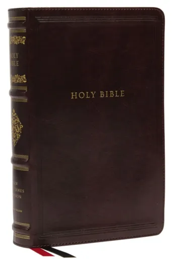 NKJV, Personal Size Reference Bible, Sovereign Collection, Leathersoft, Brown, Red Letter, Thumb Indexed, Comfort Print - Thomas Nelson