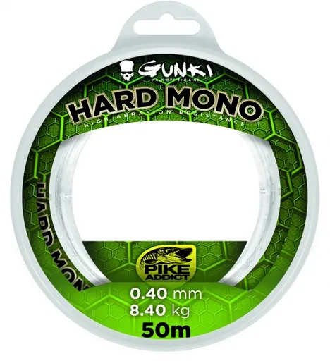 Gunki vlasec hard mono čirá 50 m-průměr 1,00 mm / nosnost 42 kg