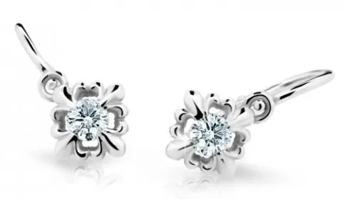 Cutie Jewellery Roztomilé dětské náušnice z bílého zlata C2212-10-X-2 bílá