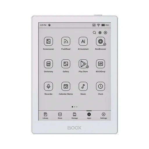 E-book ONYX BOOX GO 6, bílá, 6" Carta 1300, 32GB, Bluetooth, Android 11, E-ink displej