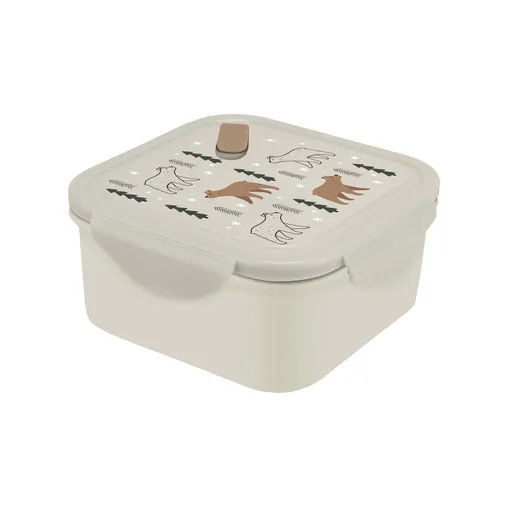 TORO Plastový svačinový box s ventilem KITCHISIMO 1200ml medvídek
