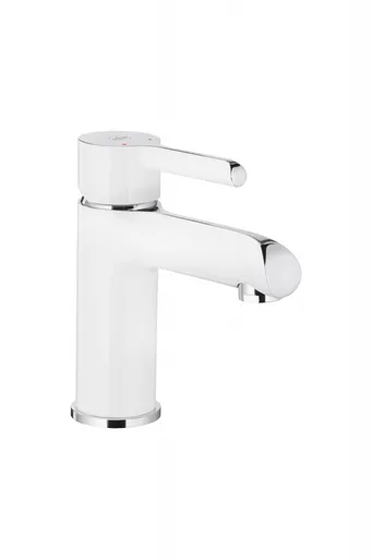 KFA ANGELIT stojánková umyvadlová baterie, bílá-chrom + click/clack 4722-815-40