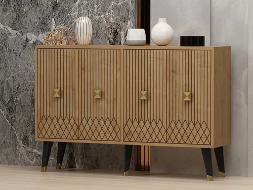 Konzolový stolek Carbın - Sapphire Oak, Gold