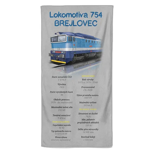 Osuška Brejlovec - modrý (Velikost osušky: 70x140cm)