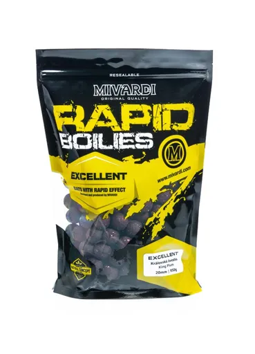 Mivardi Boilies Rapid Excellent Královská švestka - 24mm 250g,Mivardi Boilies Rapid Excellent Královská švestka - 24mm 250g