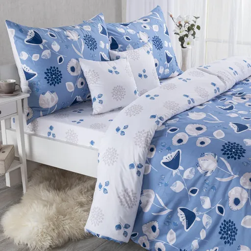 Ložní rodinná souprava z mikrovlákna GARDINO s prostěradly a povlaky na polštářky sada 8 dílů na dvojlůžko