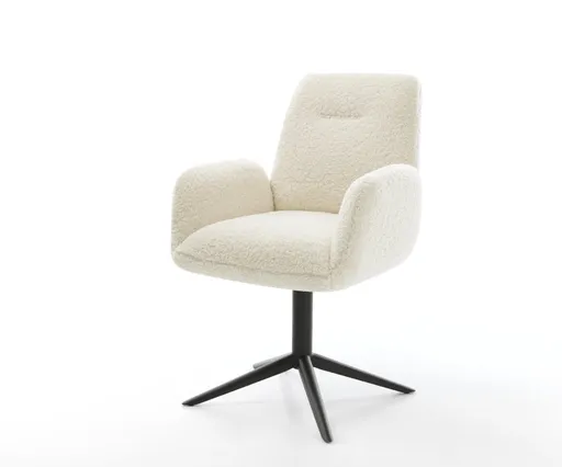 Jídelní židle Zoa-Flex plyšový manšestr béžová křížová podnož