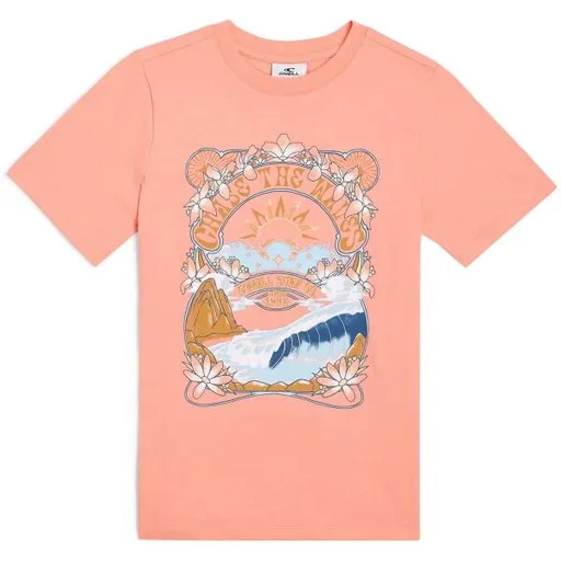 O'Neill FRONT GRAPHIC Dívčí tričko, lososová, velikost