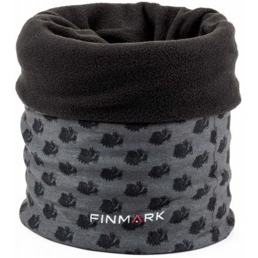 Finmark MULTIFUNCTIONAL SCARF Multifunkční šátek s fleecem, šedá, velikost UNI