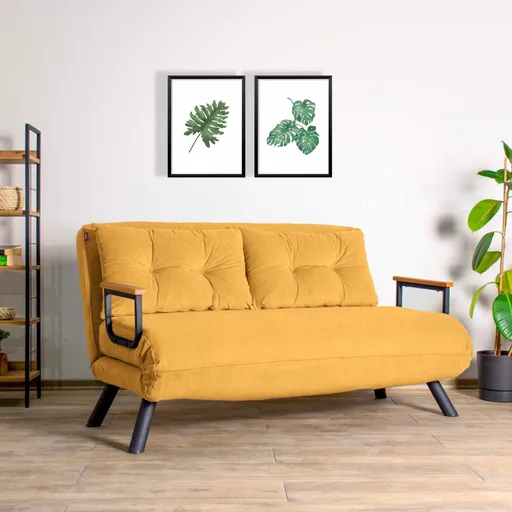 Dvoumístná rozkládací pohovka Sando 2-Seater - Mustard