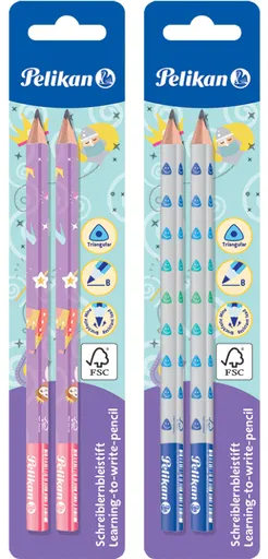 Pelikan - Tužka B, Jumbo,2 ks, trojhranná, silná