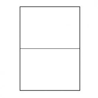 Logo etikety 210mm x 148mm, A4, matné, bílé, 2 etikety, 140g/m2, baleno po 25 ks, pro inkoustové a laserové tiskárny