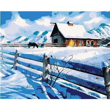 Diamondi - Diamantové malování - FARMA NA HORÁCH, 40x50 cm, bez rámu a bez vypnutí plátna (605870A)