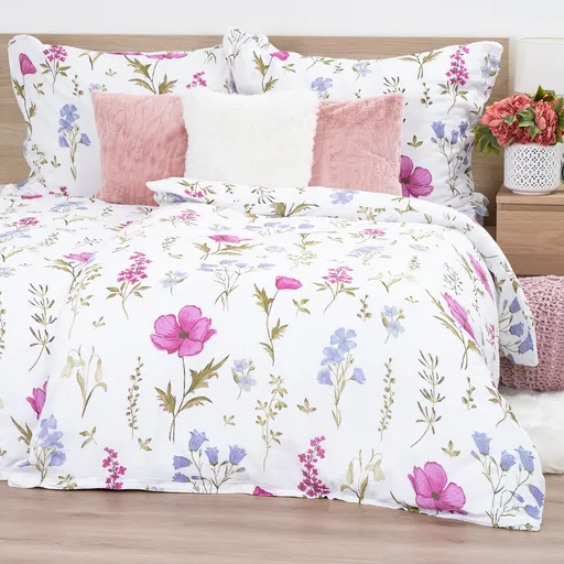 4Home Mušelínové povlečení Wildflower Harmony, 140 x 220 cm, 70 x 90 cm