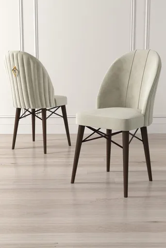 Sada židlí (4 kusy) Ritim - Cream, Brown