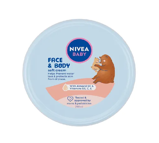 Nivea baby Face & Body Soft krém na obličej a tělo 200 ml