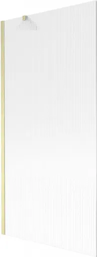 MEXEN/S Next vanová zástěna FIX 90 x 150, proužky, zlatá kartáčovaná 895-090-000-00-09-55